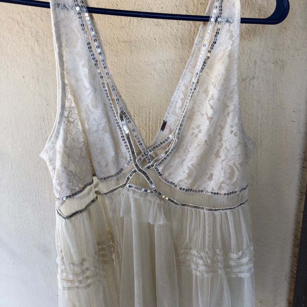 Free People On The Town Lace Tulle Tank